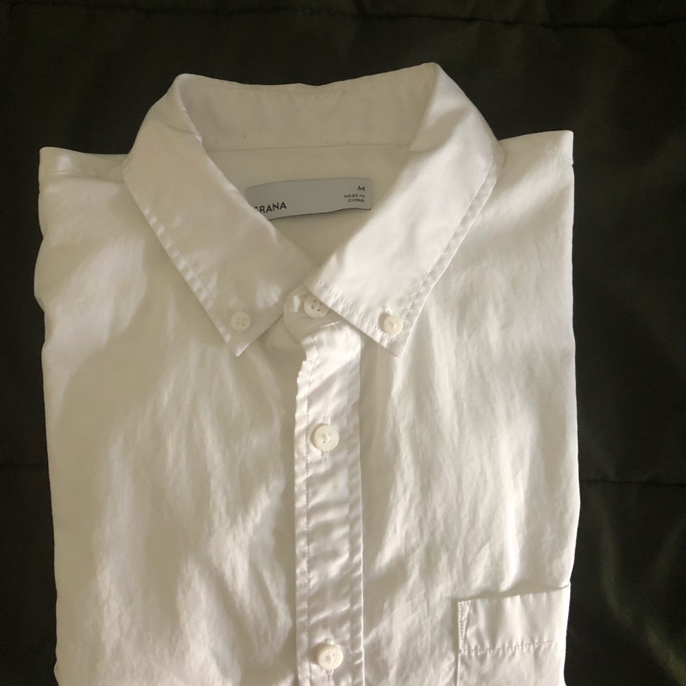 Grana Slim Shirt - Chinese Oxford - White (M)
